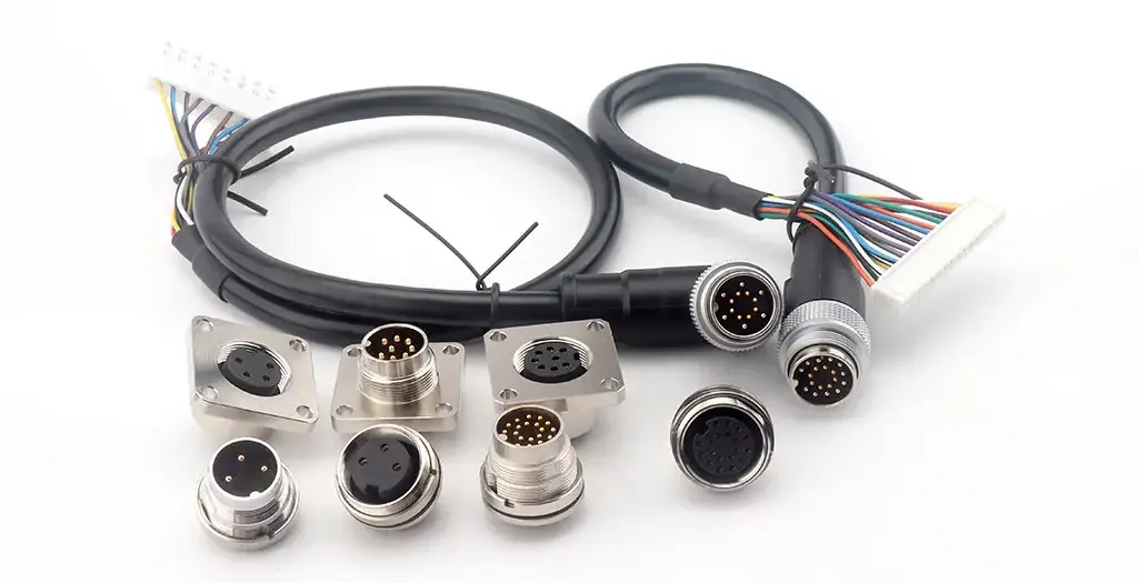 订做m16连接器公母插座2-24pin电源防水线3-8DIN航空插头转接端子