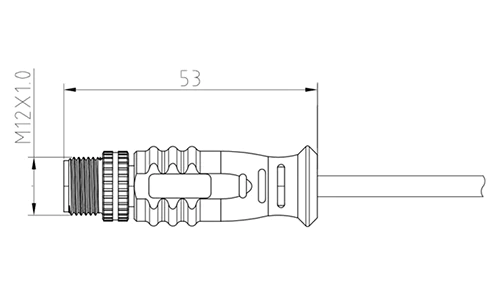 M12工业圆形防水连接电缆3-17Pin预铸成型防水线缆单双直弯公母头连接器线束