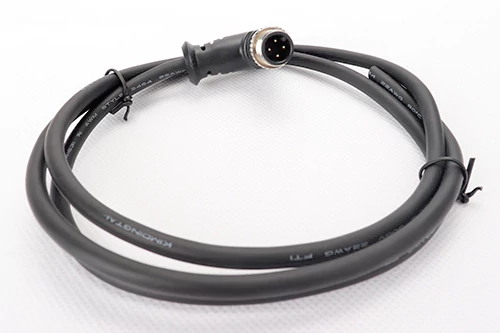 M12工业圆形防水连接电缆3-17Pin预铸成型防水线缆单双直弯公母头连接器线束