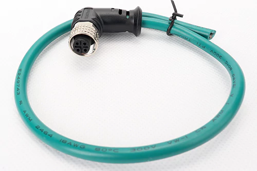 M12工业圆形防水连接电缆3-17Pin预铸成型防水线缆单双直弯公母头连接器线束