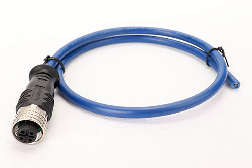 M12工业圆形防水连接电缆3-17Pin预铸成型防水线缆单双直弯公母头连接器线束